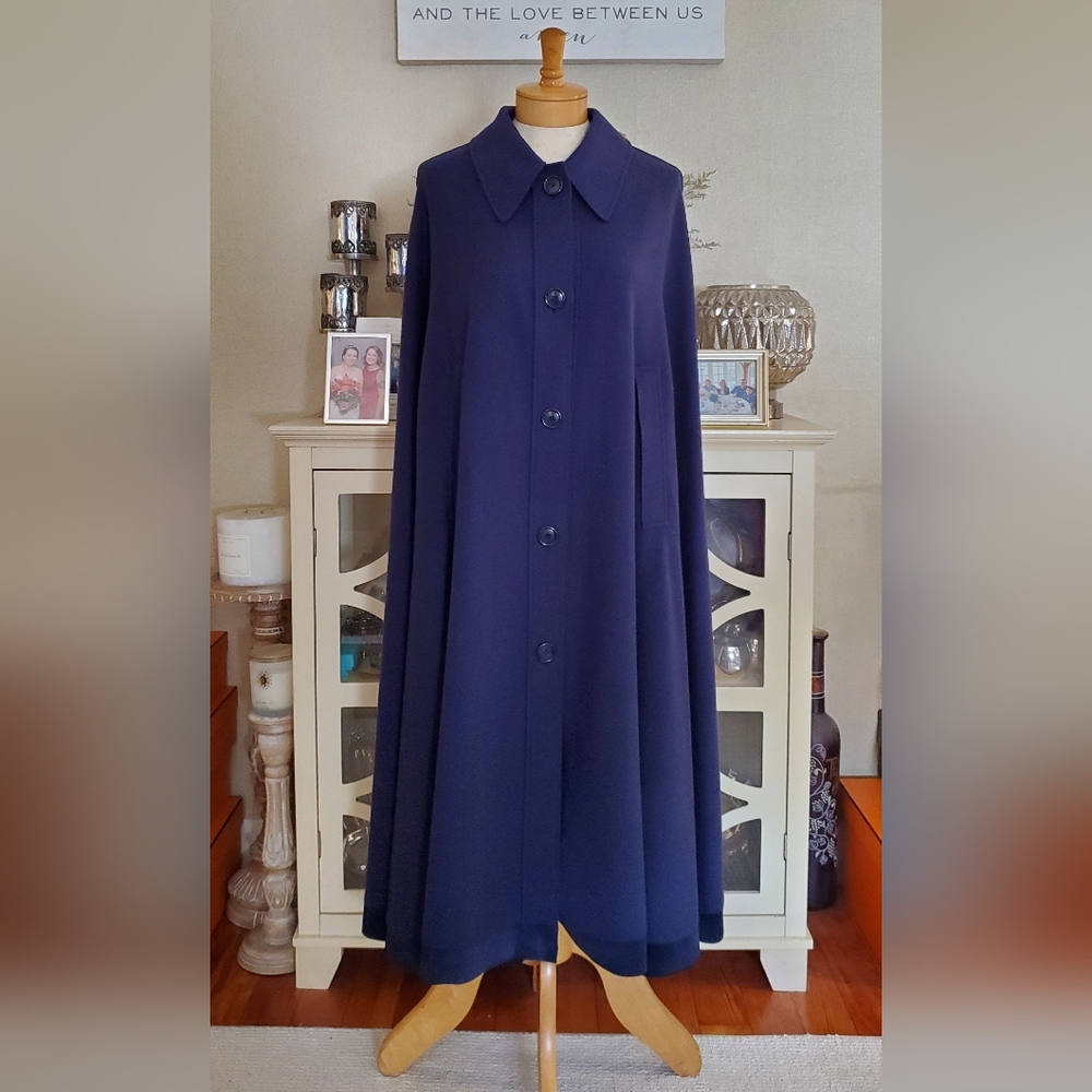 Stunning Wool Hermes Cape With Hermes Garment Bag